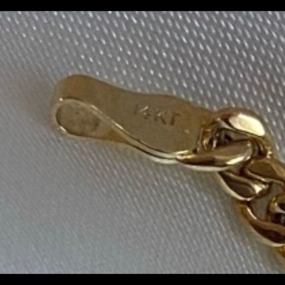 Miami Cuban Trendy real gold 14k bracelet perfect gift size 7.5” - Picture 9 of 11